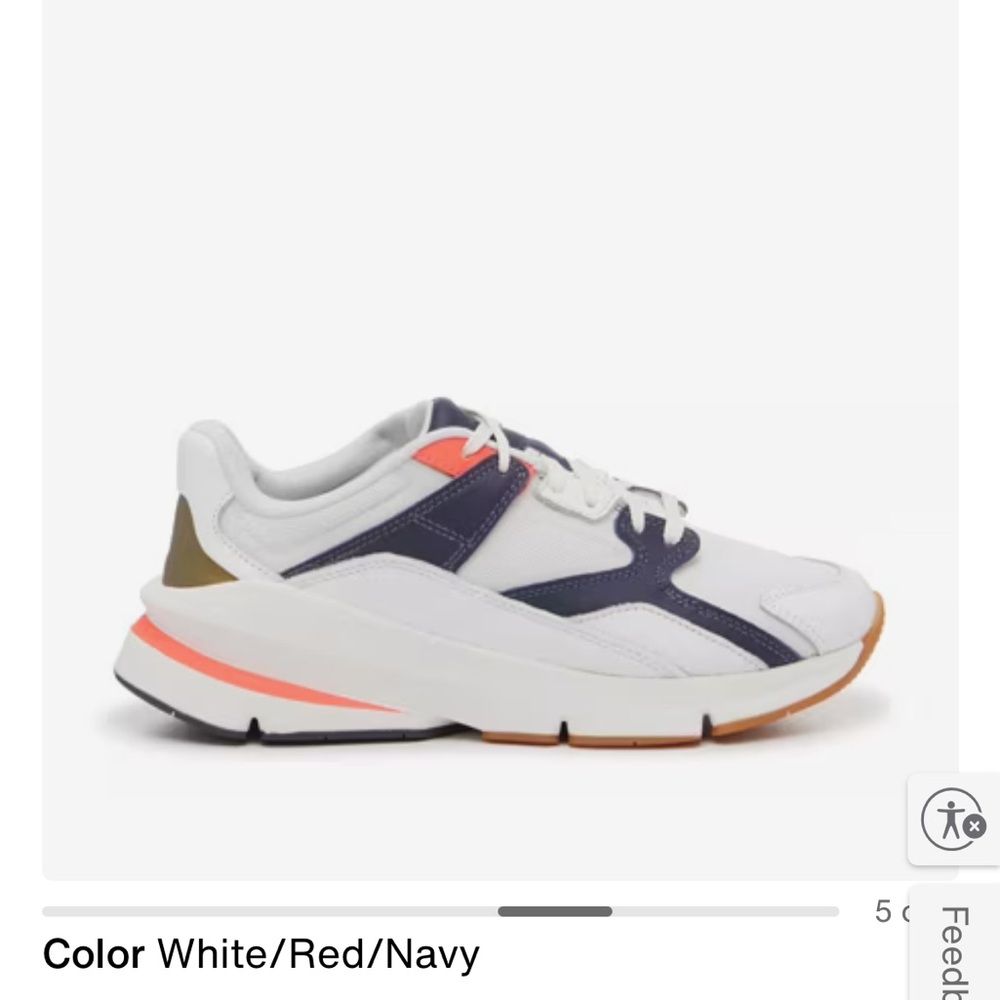 ⭐️Under Armour Women's Size 9/Men’s Size 7.5 White and Navy Sneakers
